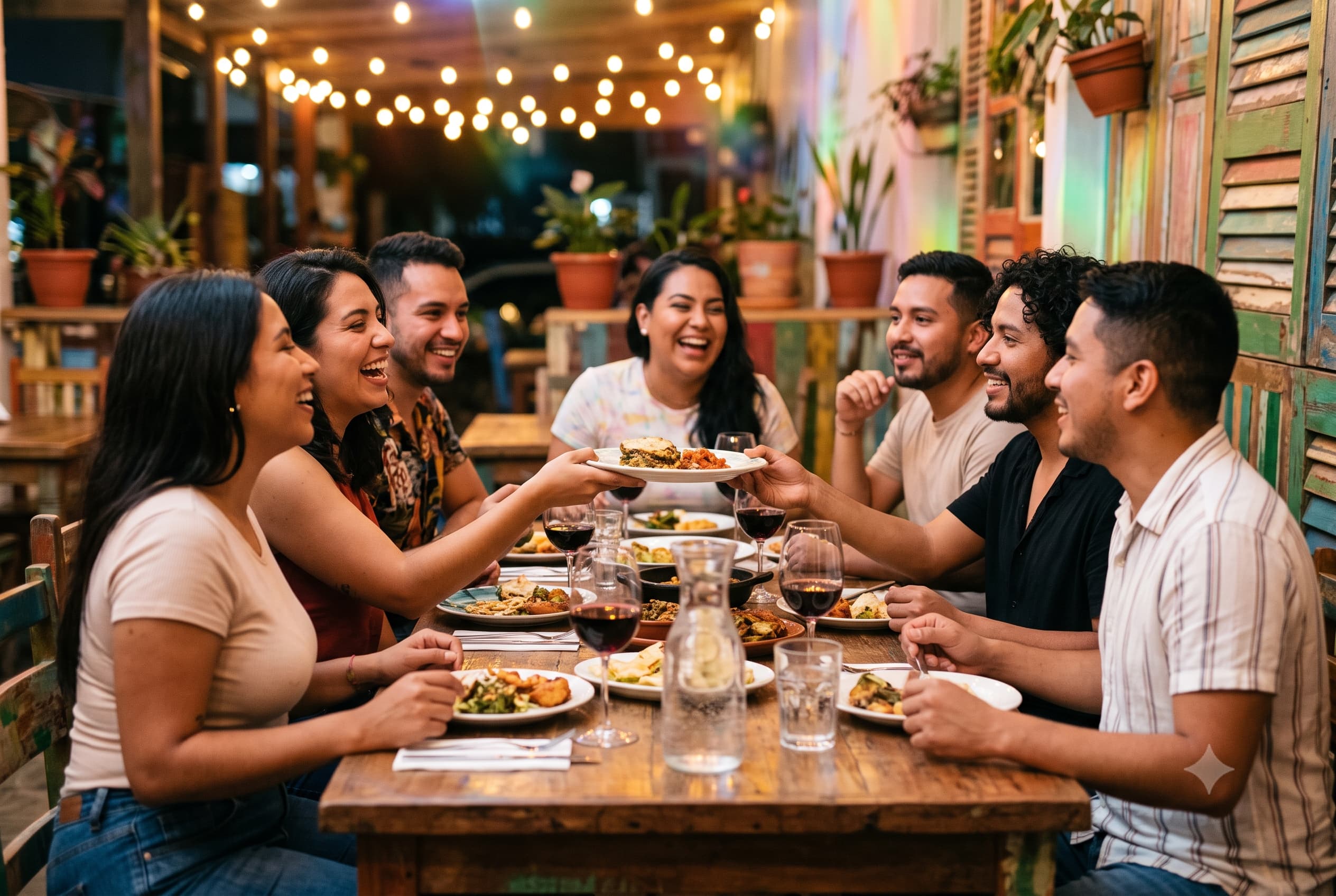 Grupo diverso de personas LGBT+ en un Parche Kaleido